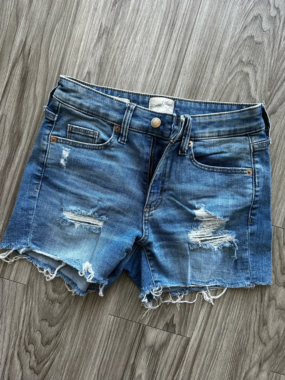 Universal Thread Distressed Blue Denim Jean Shorts